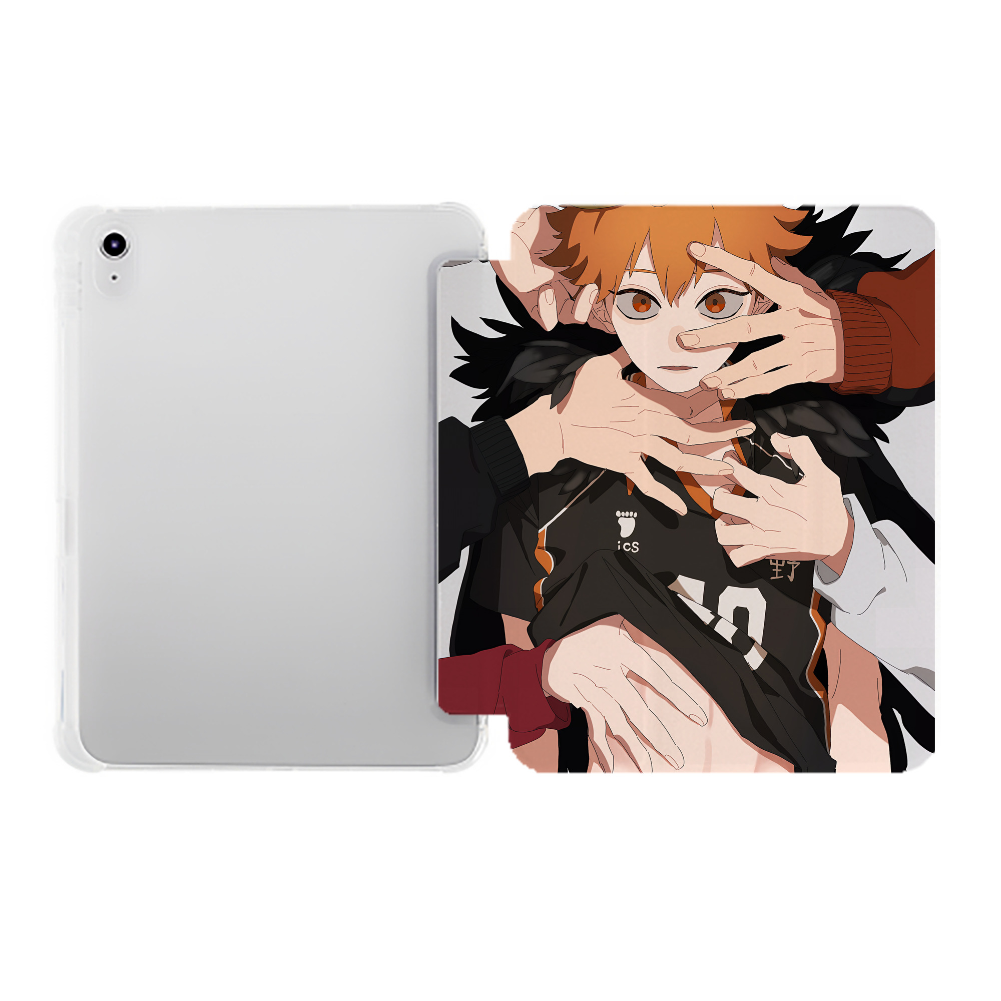 （画像用） ハイキュー!! Haikyu!! IPad ケース ペン収納付き 三つ折りスタンド PUレザー×シリコン 対応機種9.5/10.5/10.9インチ